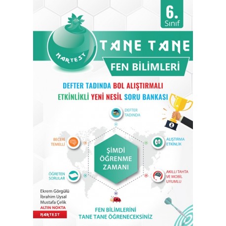 NARTEST 6.Sınıf YEŞİL FEN BİLİMLERİ Soru Bankası DEFTER TADINDA Tane T