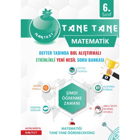 NARTEST 6.Sınıf YEŞİL MATEMATİK Soru Bankası DEFTER TADINDA Tane Tane