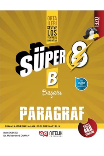 NİTELİK 8.Sınıf SÜPER YENİ NESİL PARAGRAF Soru Kitabı