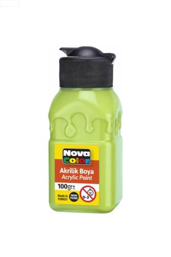 NOVA COLOR AKRİLİK BOYA ŞİŞE AÇIK YEŞİL 100 CC