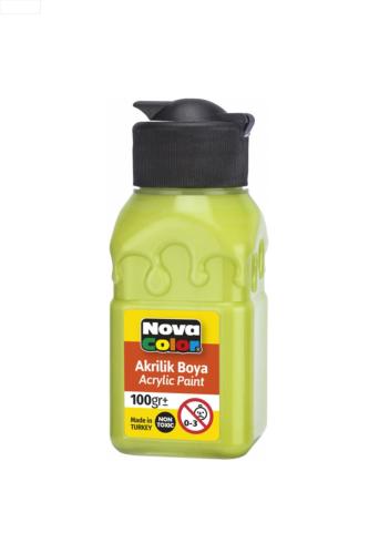 NOVA COLOR AKRİLİK BOYA ŞİŞE FISTIK YEŞİLİ 100 CC