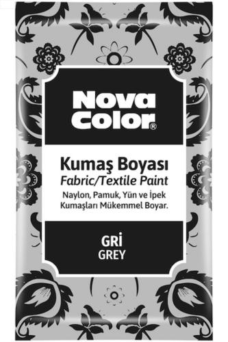 NOVA COLOR KUMAŞ BOYASI TOZ 12 gr Gri