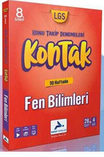 PARAF 8.Sınıf FEN BİLİMLERİ KONTAK Konu Takip Denemeleri