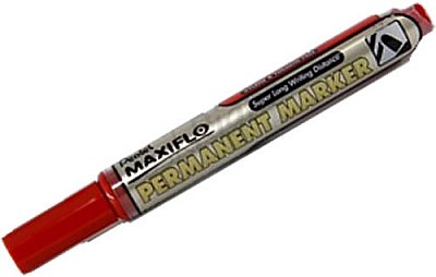 PENTEL MARKÖR PERMANENT Kırmızı LİKİT Yuvarlak Uç