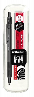 SCRİKSS GRAPH-X 0,5 mm.3 lü SET Mat Siyah