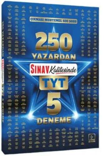 SINAV TYT 250 YAZARDAN SINAV KALİTESİNDE 5 DENEME