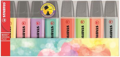 STABİLO BOSS FOSFORLU KALEM  PASTEL 8 li