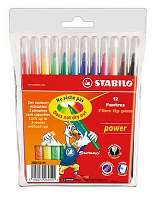 STABİLO power KEÇELİ KALEM Paket 12 li