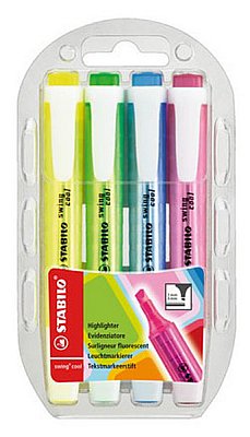 STABİLO Swing Cool 4 lü FOSFORLU KALEM