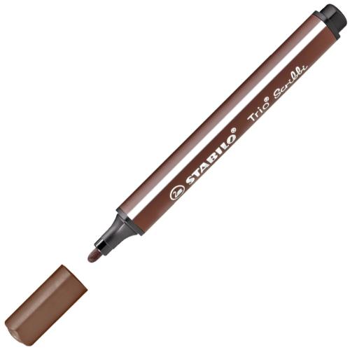 STABİLO Trio Scribbi YAYLI UÇLU KEÇELİ KALEM - Kahverengi