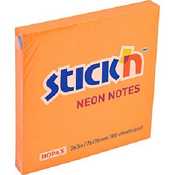 STICKN YAPIŞKANLI NOTES 76X76 NEON 100 yp Turuncu