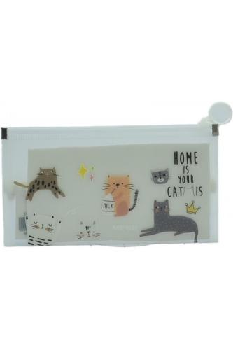 TAROS UNICK COLOR  CUTE CATS A6  KALEM KUTUSU KALEMLİK