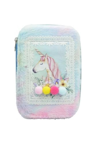 TAROS UNICK COLOR PON PONLU UNİCORN ELEGANS KALEM KUTU KALEMLİK