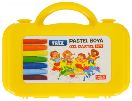 TRİX ÇANTALI PASTEL BOYA 12 li