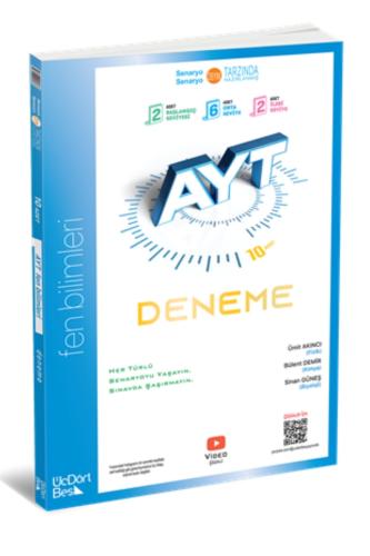 ÜÇDÖRTBEŞ AYT FEN BİLİMLERİ DENEME