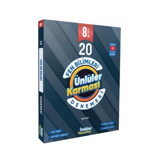 ÜNLÜLER KARMASI 8.Sınıf FEN BİLİMLERİ 20 DENEME